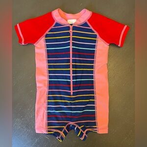 Hanna Andersson Red and Pink Rash Guard